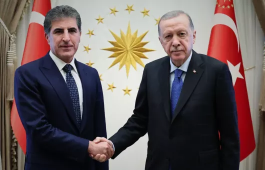 Cumhurbaşkanı Erdoğan, IKBY Başkanı Barzani'yi Kabul Etti